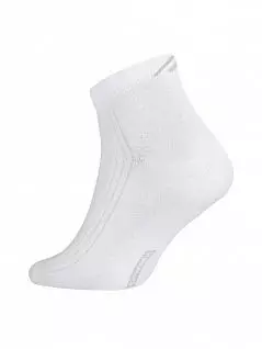 спортивные эластичные мужские носки из хлопка с двойной анатомической резинкой Conte DT7с37сп018Нсм 018_Белый